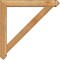 Ekena Millwork Traditional Arts and Crafts Rough Sawn Bracket w/ Offset Brace, Western Red Cedar, 6"W x 38"D x 38"H BKT0604X38X38TRA03RWR - alternate 4